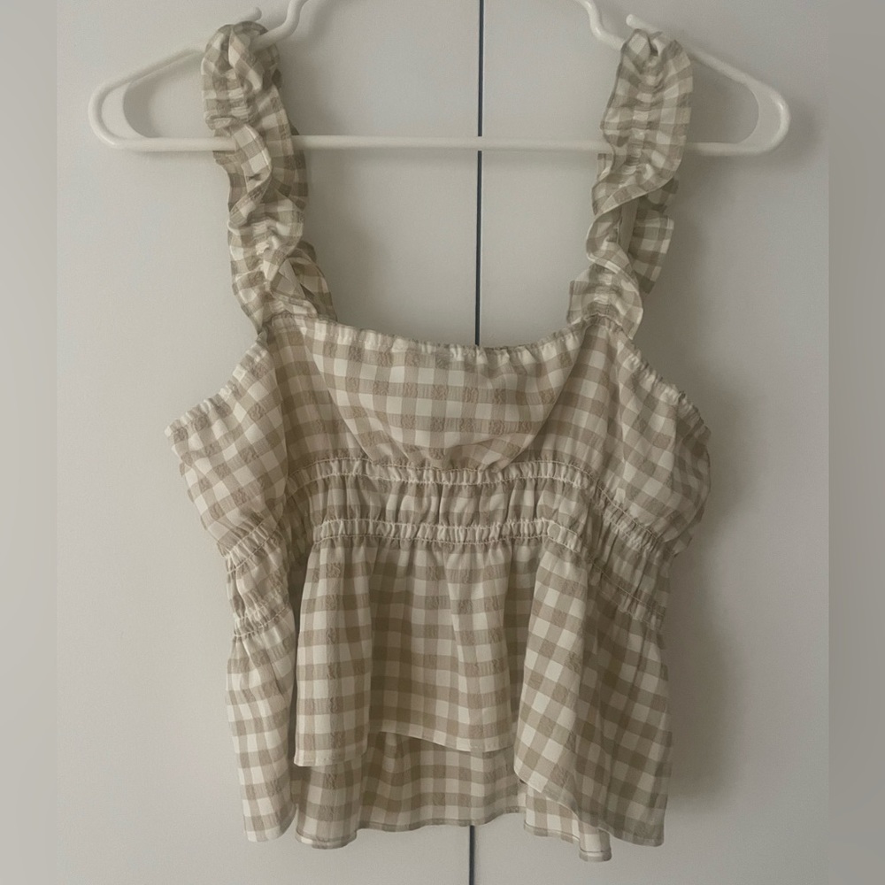 H&M plaid top
